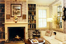 The library area at Bailey's Bed and Breakfast near Reading, Vermont