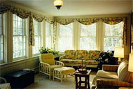 The solarium that adjoins the honeymoon suite at Bailey's Mills B&B