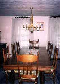 The dining room at the Carriage House of Woodstock