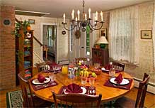 The small dining area at the October Country Inn