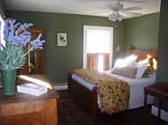 A bedroom at the Parker House Inn in Quechee, Vermont